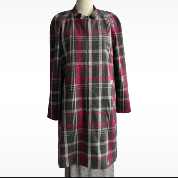 long tall sally Jackets & Blazers - Long Tall Sally checked coat size 16